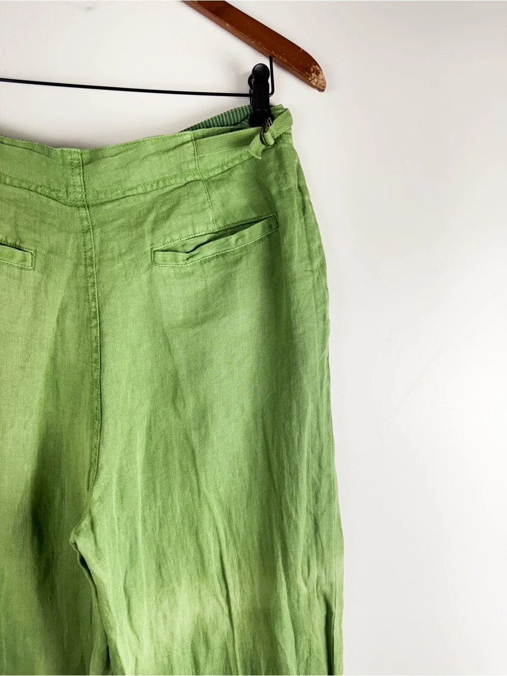 Sundance Oaklee Easy linen wide leg pants size Sz 8 NEW Green Beach Resort